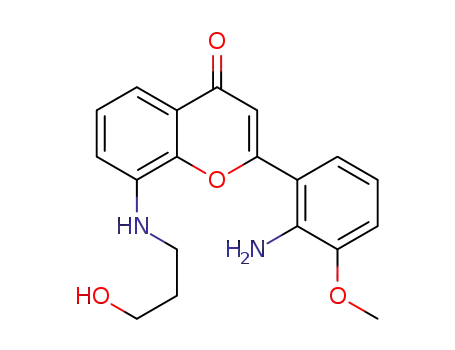 2-(2-amino-3-methoxyphenyl)-8-((3-hydroxypropyl)amino)-4H-chromen-4-one
