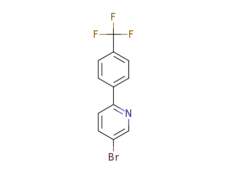 Molecular Structure of 1215074-30-8 (5-bromo-2-(4-(trifluoromethyl)phenyl)pyridine)