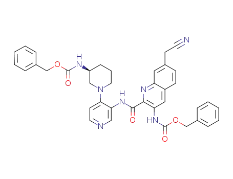 benzyl {(3S)-1-[3-({[3-{[(benzyloxy)carbonyl]amino}-7-(cyanomethyl)quinolin-2-yl]carbonyl}amino)pyridin-4-yl]piperidin-3-yl}carbamate