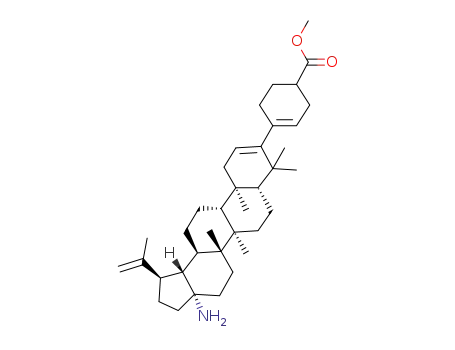 methyl 4-((1R,3aS,5aR,5bR,7aR,11aS,11bR,13aR,13bR)-3a-amino-5a,5b,8,8,11a-pentamethyl-1-(prop-1-en-2-yl)-2,3,3a,4,5,5a,5b,6,7,7a,8,11,11a,11b,12,13,13a,13b-octadecahydro-1H-cyclopenta[a]chrysen-9-yl)cyclohex-3-enecarboxylate