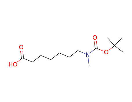 Molecular Structure of 194718-11-1 (Heptanoic acid, 7-[[(1,1-dimethylethoxy)carbonyl]methylamino]-)