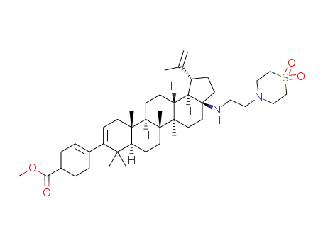 methyl 4-((1R,3aS,5aR,5bR,7aR,11aS,11bR,13aR,13bR)-3a-((2-(1,1-dioxidothiomorpholino)ethyl)amino)-5a,5b,8,8,11a-pentamethyl-1-(prop-1-en-2-yl)-2,3,3a,4,5,5a,5b,6,7,7a,8,11,11a,11b,12,13,13a,13b-octadecahydro-1H-cyclopenta[a]chrysen-9-yl)cyclohex-3-enecarboxylate