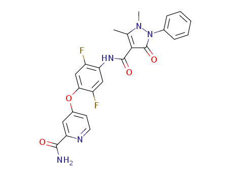 4-(4-(1,5-dimethyl-3-oxo-2-phenyl-2,3-dihydro-1H-pyrazole-4-carboxamido)-2,5-difluorophenoxy)picolinamide