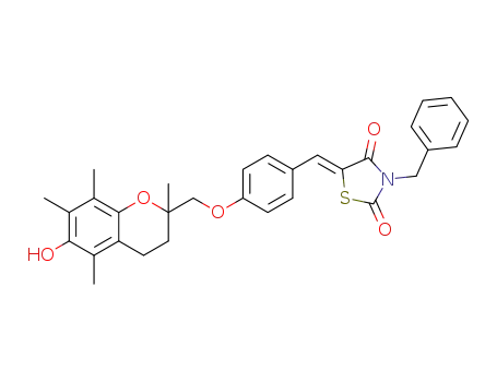 (±)-3-benzyl-(5Z)-[4-(6-hydroxy-2,5,7,8-tetramethylchroman-2-ylmethoxy)benzylidene]thiazolidine-2,4-dione