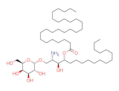 Molecular Structure of 1541195-53-2 ((2S,3S,4R)-2-amino-1-O-(α-D-galactopyranosyl)-4-O-(hexacosanoyl)octadecane-1,3,4-triol)