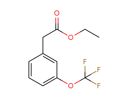 Molecular Structure of 825645-04-3 (Benzeneacetic acid, 3-(trifluoromethoxy)-, ethyl ester)