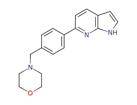Molecular Structure of 1542067-50-4 (4-[[4-(1H-pyrrolo[2,3-b]pyridin-6-yl)phenyl]methyl]morpholine)