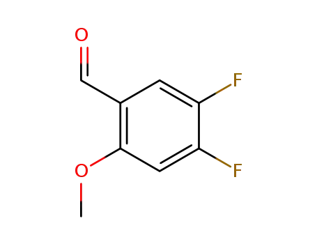 Molecular Structure of 145742-34-3 (4,5-DIFLUORO-2-METHOXYBENZALDEHYDE)