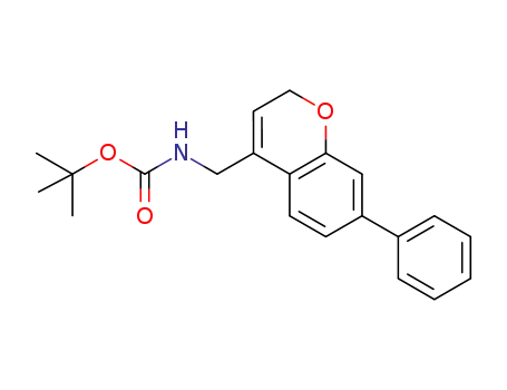 Molecular Structure of 1616267-33-4 (tert-butyl [(7-phenyl-2H-chromen-4-yl)methyl]carbamate)