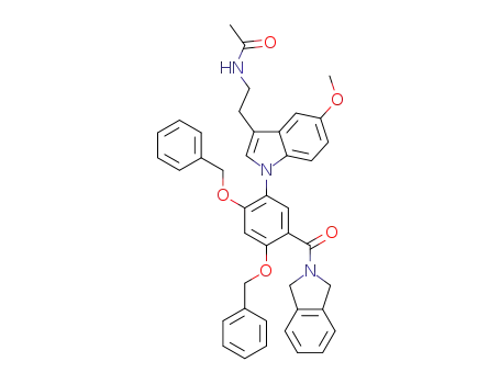 Molecular Structure of 1609699-63-9 (N-(2-(1-(2,4-bis(benzyloxy)-5-(isoindoline-2-carbonyl)phenyl)-5-methoxy-1H-indol-3-yl)ethyl)acetamide)