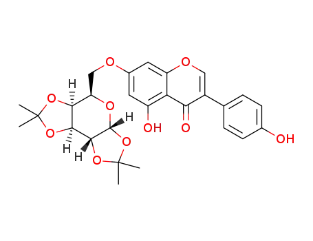7-O-(1,2:3,4-di-O-isopropylidene-6-deoxy-α-D-galactopyrane-6-yl)-genistein