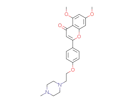 5,7-dimethoxy-2-(4-(2-(4-methylpiperazin-1-yl)ethoxy)phenyl)chromen-4-one