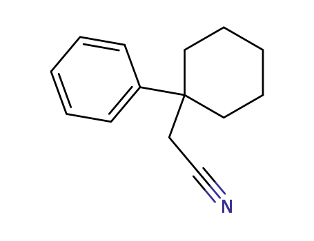 Molecular Structure of 32294-72-7 (2 - (1 - phenylcyclohexyl)acetonitrile)
