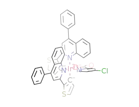 Molecular Structure of 1597428-06-2 ((2-thiophene-2-yl-4-phenylquinoline)Ir-Cl)