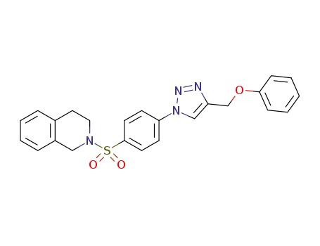 2-((4-(4-(phenoxymethyl)-1H-1,2,3-triazol-1-yl)phenyl)sulfonyl)-1,2,3,4-tetrahydroisoquinoline