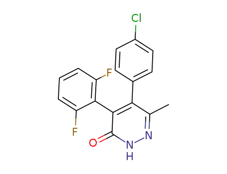 Molecular Structure of 871513-60-9 (5-(4-Chloro-phenyl)-4-(2,6-difluoro-phenyl)-6-methyl-pyridazin-3-ol)
