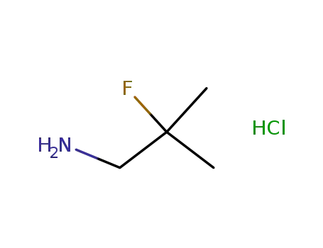 Molecular Structure of 879001-63-5 (2-Fluoro-2-Methyl-propylaMine hydrochloride)