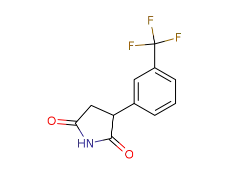 Molecular Structure of 60050-38-6 (2,5-Pyrrolidinedione, 3-[3-(trifluoromethyl)phenyl]-)