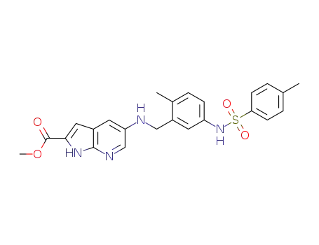 5-[2-methyl-5-(toluene-4-sulfonylamino)-benzylamino]-1H-pyrrolo[2,3-b]pyridine-2-carboxylic acid methyl ester