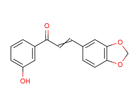 Molecular Structure of 92965-03-2 (2-Propen-1-one, 3-(1,3-benzodioxol-5-yl)-1-(3-hydroxyphenyl)-)