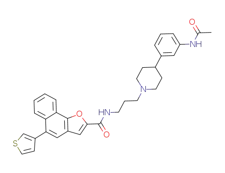 N-{3-[4-(3-acetamidophenyl)piperidin-1-yl]propyl}-5-(thiophen-3-yl)naphtho[1,2-b]furan-2-carboxamide