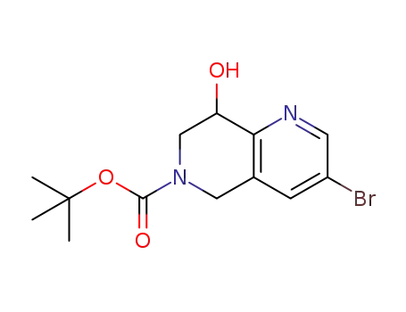 3-bromo-6-(tert-butoxycarbonyl)-5,6,7,8-tetrahydro-1,6-naphthyridin-8-ol