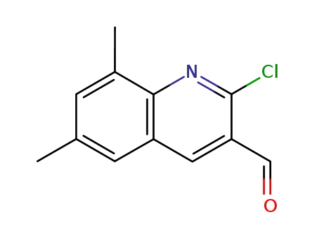 Molecular Structure of 73568-31-7 (2-CHLORO-6,8-DIMETHYLQUINOLINE-3-CARBOXALDEHYDE)