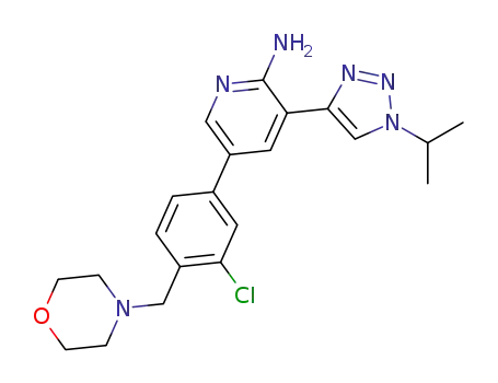 5-[3-chloro-4-(morpholinomethyl)phenyl]-3-(1-isopropyltriazol-4-yl)pyridin-2-amine