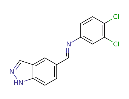 Molecular Structure of 1619884-75-1 ((E)-N-(3,4-dichlorophenyl)-1-(1H-indazol-5-yl)methanimine)