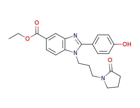 ethyl 2-(4-hydroxyphenyl)-1-(3-(2-oxopyrrolidin-1-yl)propyl)-1H-benzo[d]imidazole-5-carboxylate
