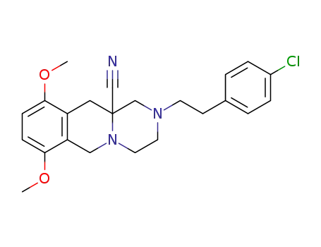 2-[2-(4-chlorophenyl)ethyl]-7,10-dimethoxy-1,2,3,4,6,11-hexahydropyrazino[1,2-b]isoquinoline-11a-carbonitrile