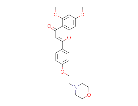 5,7-dimethoxy-2-(4-(2-morpholin-4-ylethoxy)phenyl)chromen-4-one