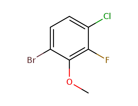Molecular Structure of 1414870-75-9 (1-bromo-4-chloro-3-fluoro-2-methoxybenzene)