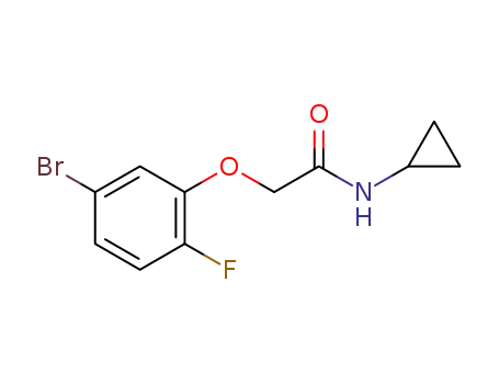 Molecular Structure of 1595291-40-9 (2-(5-bromo-2-fluorophenoxy)-N-cyclopropylacetamide)