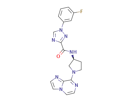 (S)-1-(3-fluorophenyl)-N-(1-(imidazo[1,2-a]pyrazin-8-yl)pyrrolidin-3-yl)-1H-1,2,4-triazole-3-carboxamide