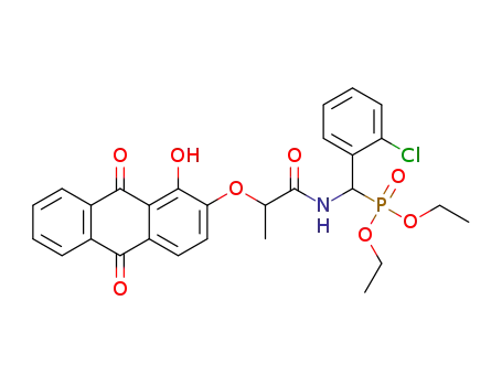 O,O′-diethyl (2-chlorophenyl)(2-(1-hydroxy-9,10-dioxo-9,10-dihydroanthracen-2-yloxy)propanamido)methylphosphonate