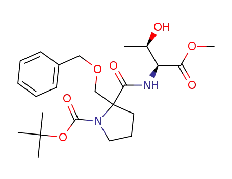 tert-butyl 2-((benzyloxy)methyl)-2-(((2S,3R)-3-hydroxy-1-methoxy-1-oxobutan-2-yl)carbamoyl)pyrrolidine-1-carboxylate