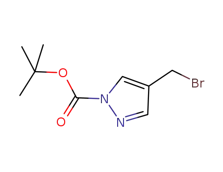 Molecular Structure of 530144-72-0 (1H-Pyrazole-1-carboxylic acid, 4-(bromomethyl)-, 1,1-dimethylethyl
ester)