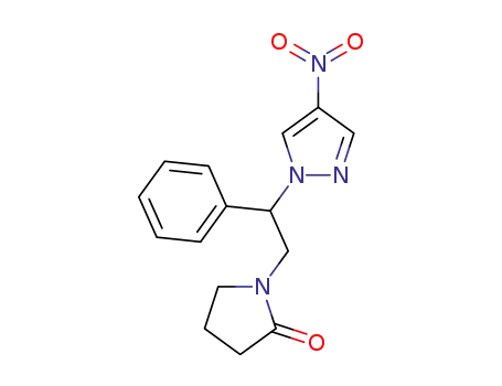 1-[2-(4-nitro-1H-pyrazol-1-yl)-2-phenylethyl]pyrrolidin-2-one