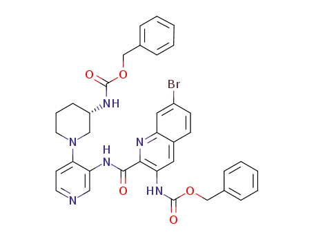 benzyl [(3S)-1-(3-{[(3-{[(benzyloxy)carbonyl]amino}-7-bromoquinolin-2-yl)carbonyl]amino}pyridin-4-yl)piperidin-3-yl]carbamate