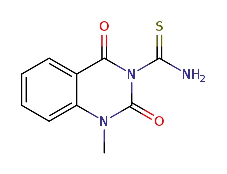 Molecular Structure of 1629888-39-6 (1-methyl-2,4-dioxo-1,2-dihydroquinazoline-3(4H)-carbothioamide)