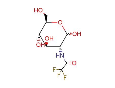 Molecular Structure of 667462-08-0 (2-trifluoroacetamido-2-deoxy-α,β-D-glucopyranose)