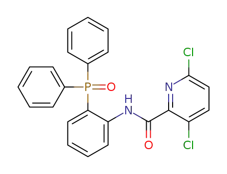 Molecular Structure of 1439353-39-5 (3,6-dichloro-N-[2-(diphenylphosphoryl)phenyl]pyridine-2-carboxamide)