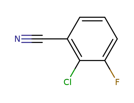 Molecular Structure of 874781-08-5 (2-CHLORO-3-FLUOROBENZONITRILE)