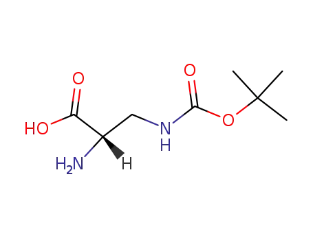 Molecular Structure of 74536-29-1 (N-β-t-Butoxycarbonyl-L-α,β-diaminopropionic acid)