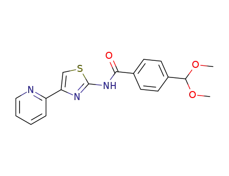 4-(dimethoxymethyl)-N-[4-(pyridin-2-yl)-1,3-thiazol-2-yl]benzamide