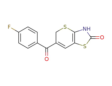 Molecular Structure of 1018166-34-1 (6-(4-fluorobenzoyl)-3,5-dihydro-2H-thiopyrano[2,3-d][1,3]thiazol-2-one)