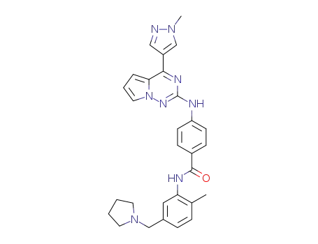 4-((4-(1-methyl-1H-pyrazol-4-yl)pyrrolo[2,1-f][1,2,4]triazin-2-yl)amino)-N-(2-methyl-5-(pyrrolidin-1-ylmethyl)phenyl)benzamide