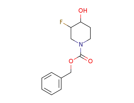 Molecular Structure of 1228631-27-3 (1-Piperidinecarboxylic acid, 3-fluoro-4-hydroxy-, phenylmethyl ester)