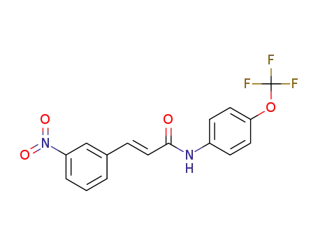 Molecular Structure of 1615697-50-1 ((E)-N-(4-trifluoromethoxyphenyl)-3-(4-nitrophenyl)acrylamide)